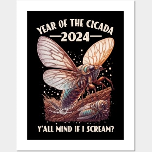 Entomology Cicada Year Of The Cicada 2024 Brood Cicada Lover Posters and Art